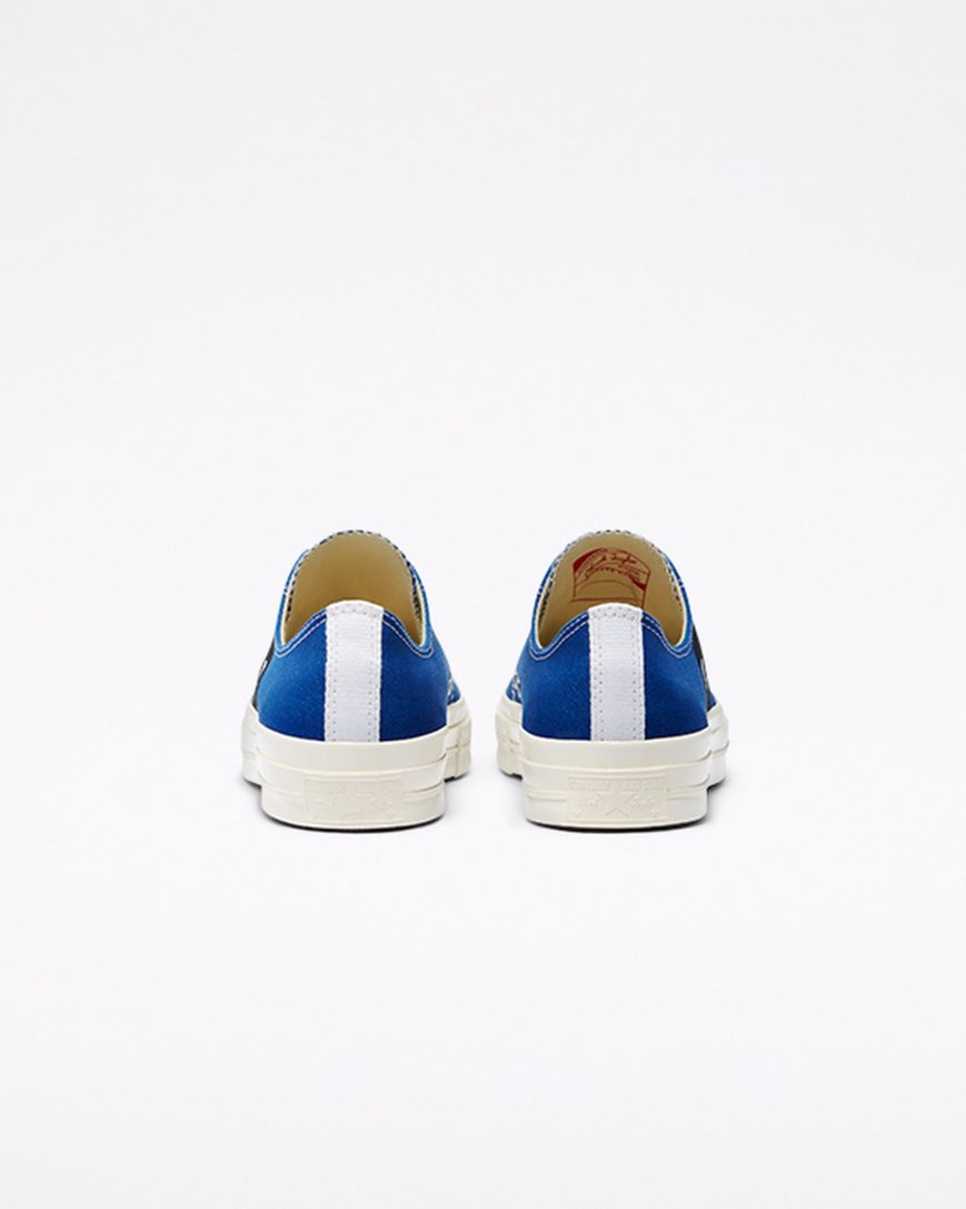 Women's Converse x Comme des Garçons PLAY Chuck 70 Low Top Shoes Blue / Black | AU 053C6S